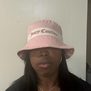 Juicy Couture Light Pink Logo Bucket Hat